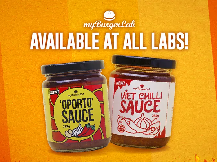Spicy Sauce Jars. Available At All Labs.